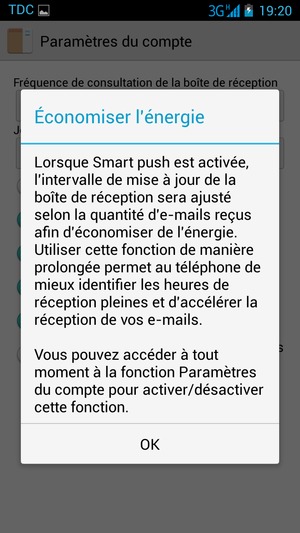Si votre écran ressemble à ceci, sélectionnez OK