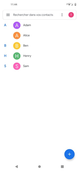 Sélectionnez le bouton du Menu