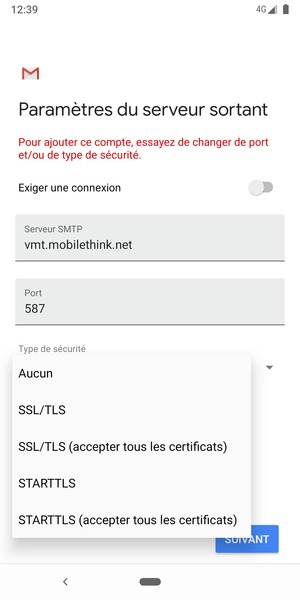Sélectionnez Aucun