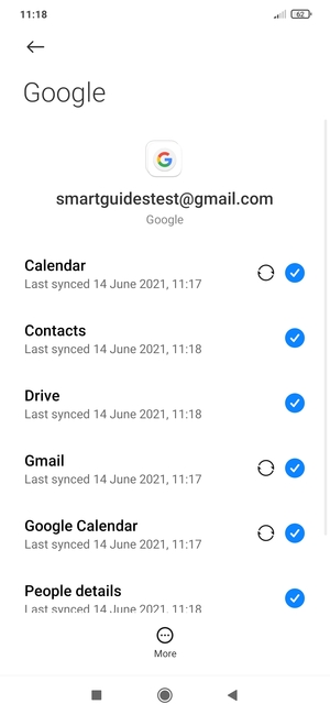 Make sure Contacts is selected