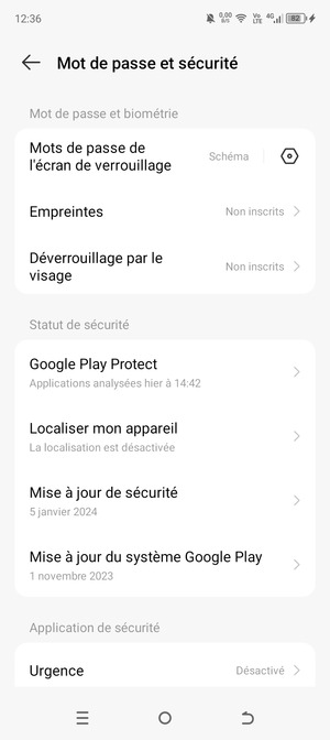 Votre téléphone est maintenant sécurisé par un écran de verrouillage
