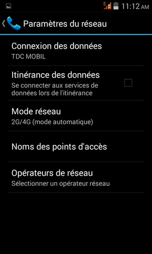 Sélectionnez Noms des points d'accès