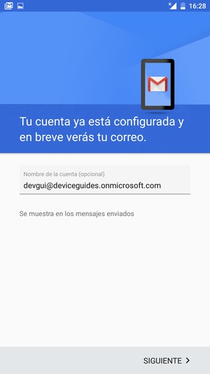 Déle a su cuenta un nombre y seleccione SIGUIENTE