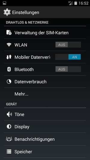 Wählen Sie WLAN