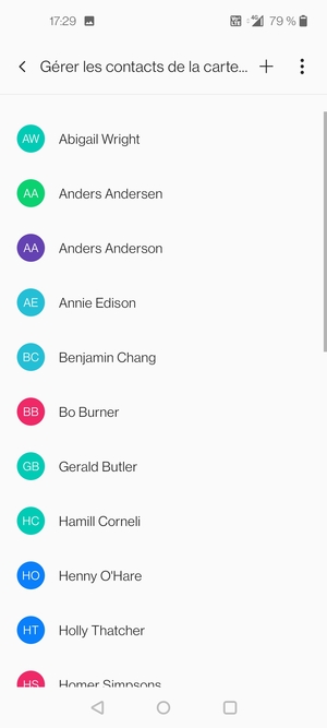 Sélectionnez le bouton du Menu