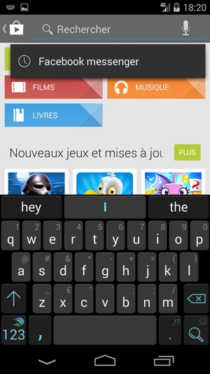 Saisissez le nom de l'appli et sélectionnez Rechercher