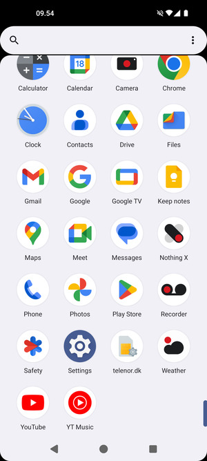 Scroll to and select Settings