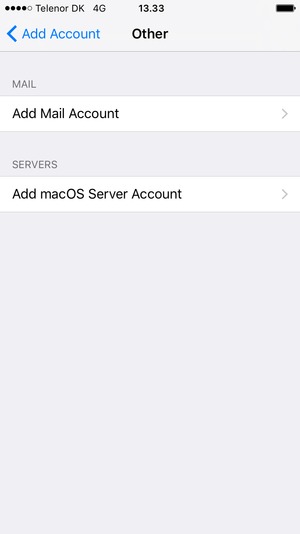 Select Add Mail Account