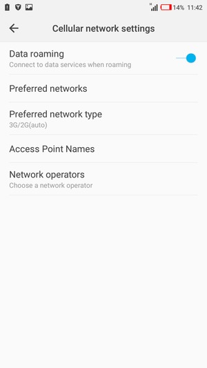 Turn Data roaming on or off