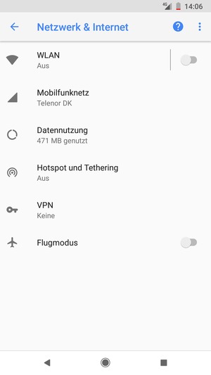 Wählen Sie Hotspot und Tethering