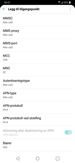Bla ned og skriv inn MMS-informasjon