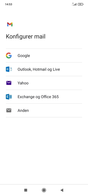Vælg Outlook, Hotmail og Live