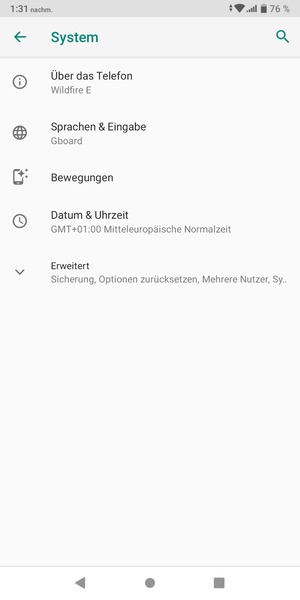 Wählen Sie Erweitert