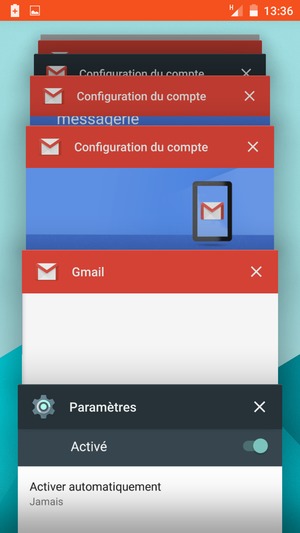Faites glisser les applis vers la droite pour les fermer