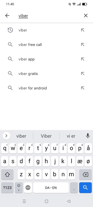 Indtast navnet på appen og vælg Søg