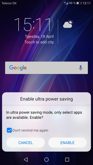 Select ENABLE