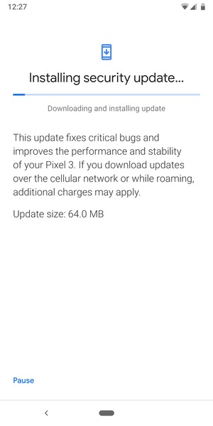 If your phone is not up to date, you will see the following screen