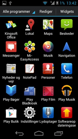 Scroll til og vælg Indstillinger
