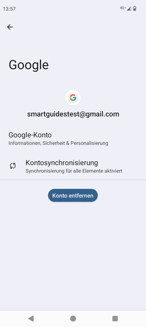 Wählen Sie Kontosychronisierung