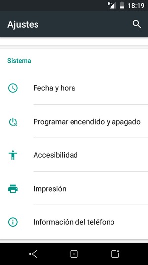 Desplácese y seleccione Información del teléfono