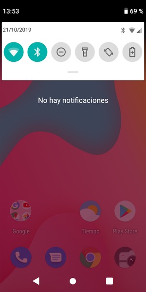 Deslice hacia abajo el menú superior de nuevo