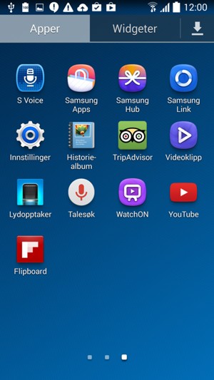 Bla til og velg Innstillinger