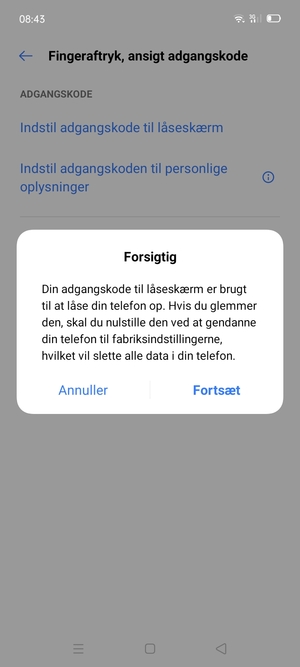 Vælg Fortsæt