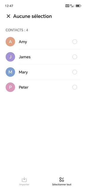 Sélectionnez Sélectionner tout