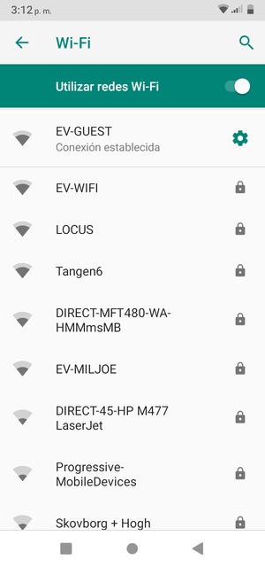 Ahora está conectado a la red Wi-Fi