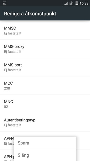 Välj Spara