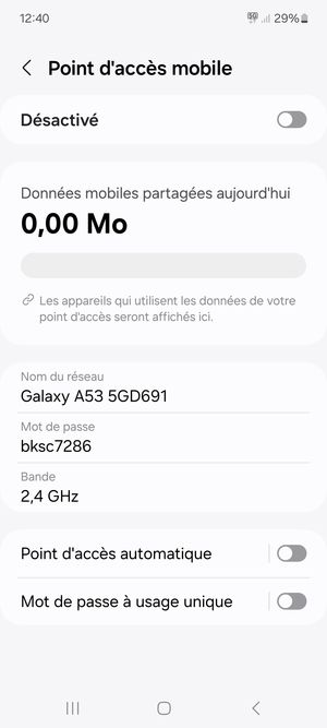 Sélectionnez Mot de passe