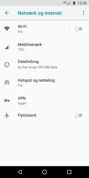 Vælg Mobilnetværk