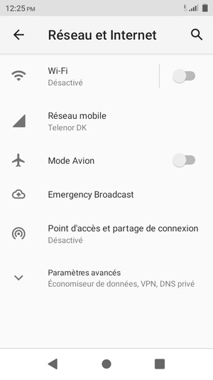 Sélectionnez Wi-Fi