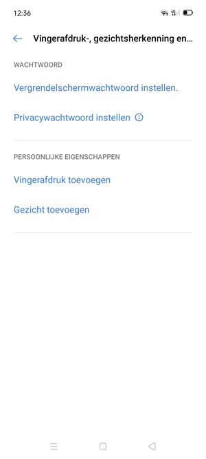 Selecteer Vergrendelschermwachtwoord instellen