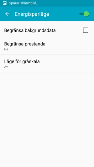 Aktivera Energisparläge
