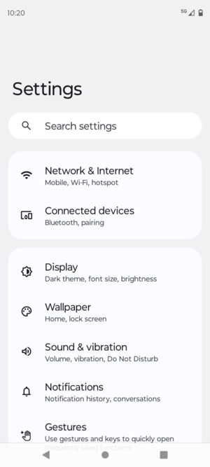 Select Network & Internet
