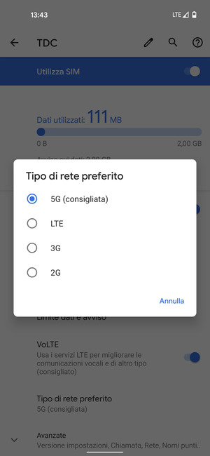 Seleziona la tua opzione preferita