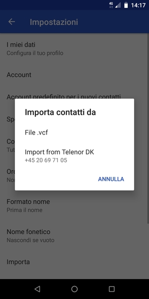Seleziona Import from Public