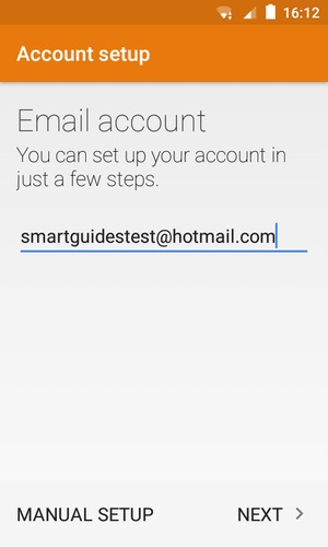 Enter your Email address and select NEXT