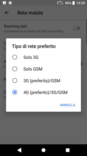 Seleziona la tua opzione preferita