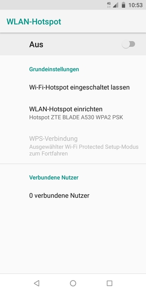 Wählen Sie WLAN-Hotspot einrichten