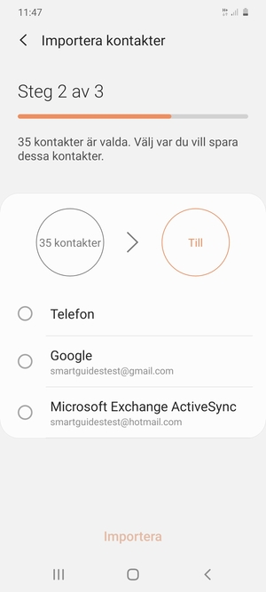 Tryck på ditt Google-konto