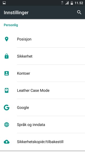 Bla til og velg Kontoer