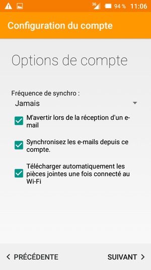 Sélectionnez SUIVANT