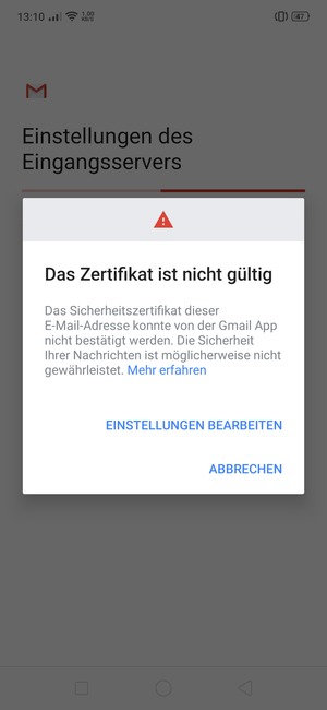Wählen Sie EINSTELLUNGEN BEARBEITEN