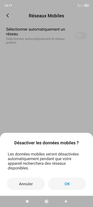 Sélectionnez OK