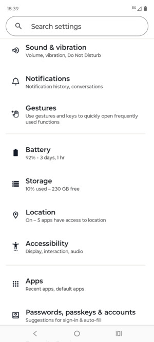 Scroll to and select Location