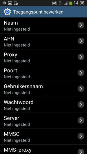 Voer internetgegevens in