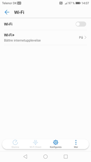 Aktivera Wi-Fi