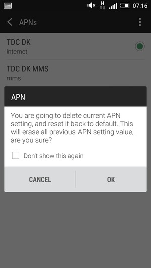 Select OK
